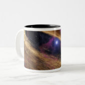 Eine Art toter Stern namens Pulsar Zweifarbige Tasse (Vorderseite Links)