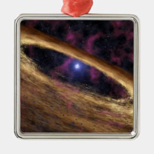 Eine Art toter Stern nannte einen Pulsar Silbernes Ornament