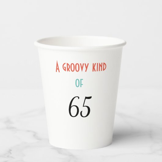 Eine Art von 65 Pappbecher (Vorderseite)