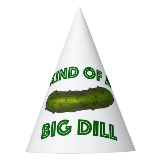 Eine Art von Big Dill (Deal) Pickle Green Pickles Partyhütchen (Vorderseite)