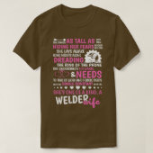 Eine Art Welder Ehefrau Proud Welder s for Welde T-Shirt (Design vorne)