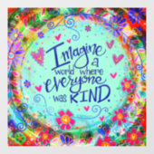 Eine Art Welt "Inspirivity"-Fenster Fensteraufkleber (Blatt)