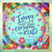 Eine Art Welt "Inspirivity"-Fenster Fensteraufkleber (Blatt 3)