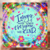 Eine Art Welt "Inspirivity"-Fenster Fensteraufkleber (Blatt 2)