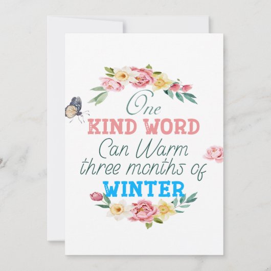 Eine Art Word Quote Grußkarte Save The Date (Rückseite)