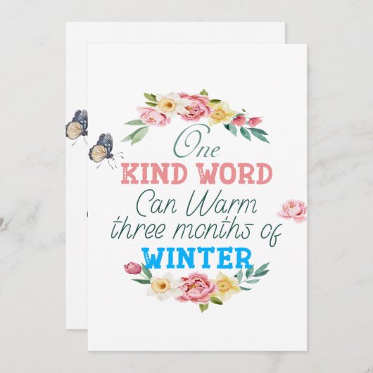 Eine Art Word Quote Grußkarte Save The Date (Vorne/Hinten)