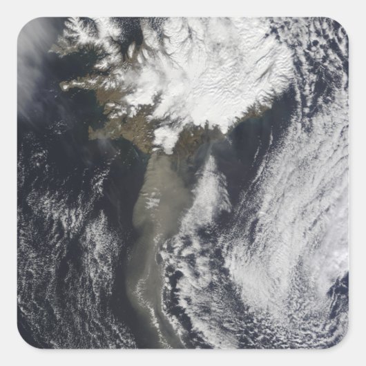 Eine Aschewolke Quadratischer Aufkleber (Vorderseite)