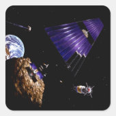Eine Asteroidengrube Quadratischer Aufkleber (Vorderseite)