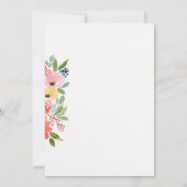 Eine Atemberaubende Blumenhochzeit Einladung (Rückseite)