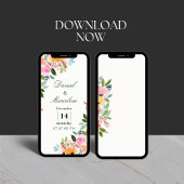 Eine Atemberaubende Blumenhochzeit Einladung