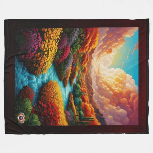 Eine atemberaubende Fantasie Landschaft Kunst - Xz Fleecedecke (Vorderseite (Horizontal))