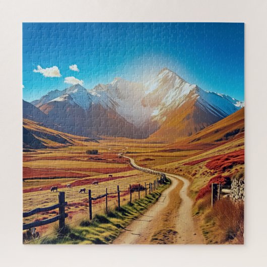 Eine atemberaubende Landschaft Neuseelands Puzzle (Vertikal)