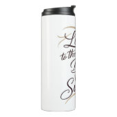 Eine atemberaubende Wortart mit einem Harmonon Thermosbecher (Nach links gedreht)