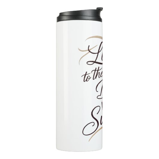 Eine atemberaubende Wortart mit einem Harmonon Thermosbecher (Nach links gedreht)