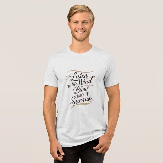 Eine atemberaubende Wortart mit einem Harmonon Tri-Blend Shirt (Vorderseite voll)