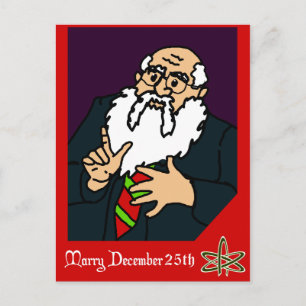 Eine Atheistische Weihnachtskarte Feiertagspostkarte