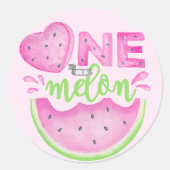 Eine auf einem Melon Watermelon-Sticker für die Ge Runder Aufkleber (Vorderseite)