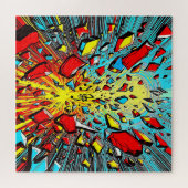 Eine auffallende Explosion abstrakter Formen Puzzle (Horizontal)