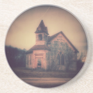Eine aufgegebene Kirche Untersetzer
