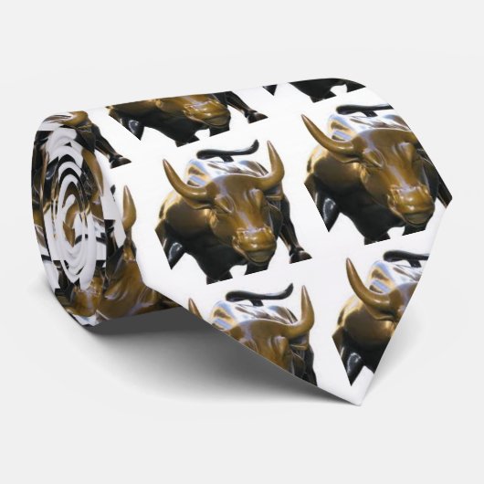 Eine aufladende Börse-Stier-Power-Krawatte Krawatte (Gerollt)