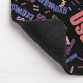 Eine Auflistung farbiger Wörter, die Americ beschr Mousepad (Ecke)