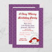 Eine aufregende und angenehme Geburtstagsparty Einladung (Vorne/Hinten)