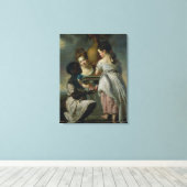 Eine Auseinandersetzung zwischen Mädchen oder zwei Leinwanddruck (Insitu (Holzboden))