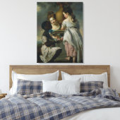 Eine Auseinandersetzung zwischen Mädchen oder zwei Leinwanddruck (Insitu (Schlafzimmer))