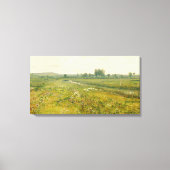 Eine ausgedehnte Wiesen-Landschaft mit Gänsen Leinwanddruck (Vorderseite)