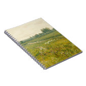 Eine ausgedehnte Wiesen-Landschaft mit Gänsen Notizblock (Rechte Seite)