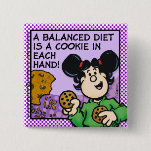 Eine ausgewogene Diät Button