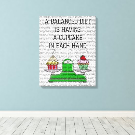 Eine ausgewogene Diät-Illustration Leinwanddruck (Insitu (Holzboden))