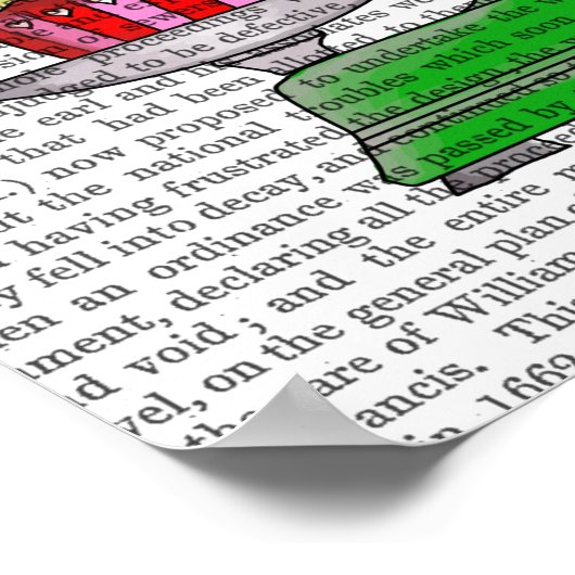 Eine ausgewogene Diät-Illustration Poster (Ecke)