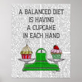 Eine ausgewogene Diät-Illustration Poster (Vorne)