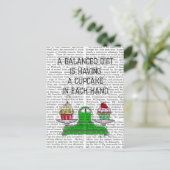 Eine ausgewogene Diät-Illustration Postkarte (Stehend Vorderseite)