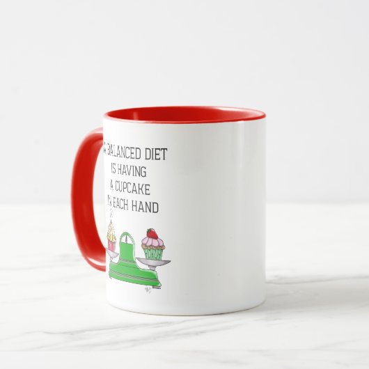 Eine ausgewogene Diät-Illustration Tasse (Vorderseite Links)