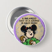 Eine ausgewogene Ernährung Button (Vorne & Hinten)