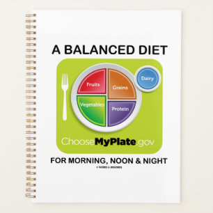 Eine ausgewogene Ernährung für das MyPlate morgens Planer