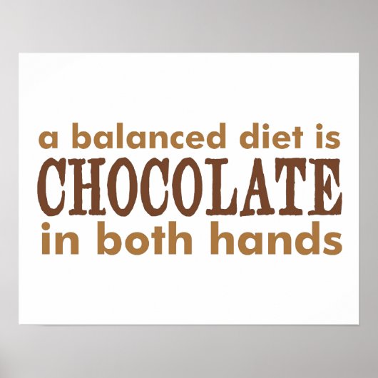 Eine ausgewogene Ernährung ist... Poster (Vorne)