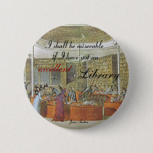 "Eine ausgezeichnete Bibliothek" zitierfähiges Button