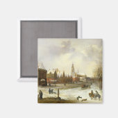 Eine Aussicht auf Breda Magnet (Vorderseite/Rückseite)