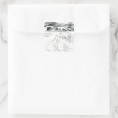 Eine Aussicht auf den George-See Quadratischer Aufkleber (Tasche)