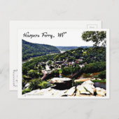 Eine Aussicht auf die moderne Harpers Ferry Postkarte (Vorne/Hinten)