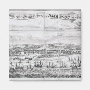 Eine Aussicht der Brücken-Stadt in Barbados Magnet