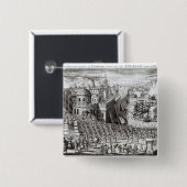 Eine Aussicht der Stadt und des Hafens Button (Vorne & Hinten)