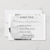 Eine Auster-Muschel mit dem Sprichwort "Die Welt i RSVP Karte (Vorderseite)