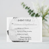 Eine Auster-Muschel mit dem Sprichwort "Die Welt i RSVP Karte (Stehend Vorderseite)