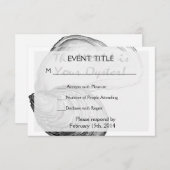 Eine Auster-Muschel mit dem Sprichwort "Die Welt i RSVP Karte (Vorne/Hinten)