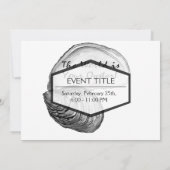 Eine austere Muschel mit dem Sprichwort "Die Welt  Einladung (Rückseite)