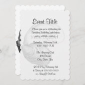 Eine austere Muschel mit dem Sprichwort "Die Welt  Einladung (Vorne/Hinten)